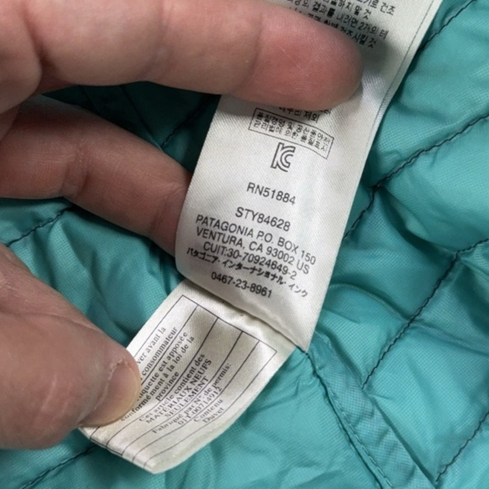 Patagonia‎ Down Sweater Vest Womens Medium Goose Down Blue Windproof 800-Fill - Picture 10 of 11